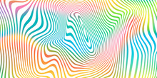 Abstract Color Blend Background, Holographic Iridescent Liquid Stripes Pattern. Vector Trend Fluid Color Gradient Splash Background