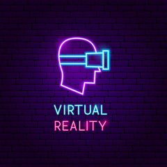 Sticker - Virtual Reality Neon Label