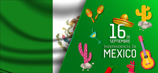 Wall Mural - Mexico Independence Day (Día de la Independencia).