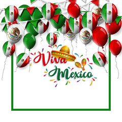 Wall Mural - Mexico Independence Day (Viva Mexico).