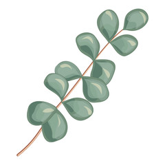 Wall Mural - art watercolor natural leaves elements. vector illustration.