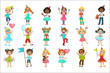 © topvectors - Kids On Birthday Party Set