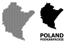 Dot Pattern Map Of Podkarpackie Province