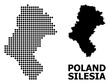Dotted Mosaic Map of Silesia Province