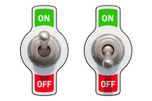 Toggle Switches On And Off, 3D Rendering