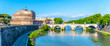 Castel Sant'Angelo and Ponte Sant'Angelo - bridge over the Tiber River, Rome, Italy