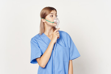 Wall Mural - woman in medical mask