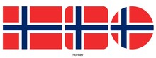 Norway Flag, Vector Illustration