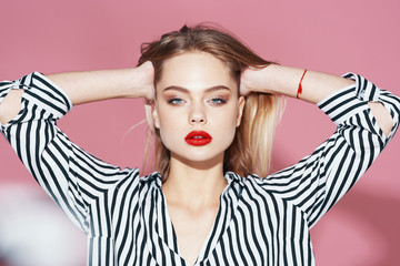 Wall Mural - portrait of young woman