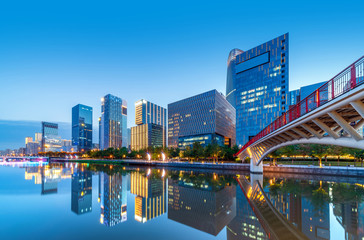 Poster - Ninbo City, China, night view