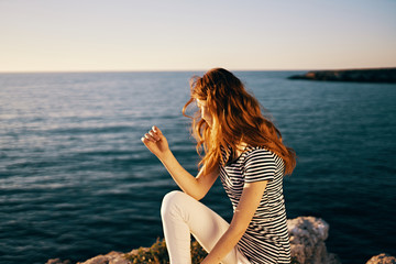 woman on the beach