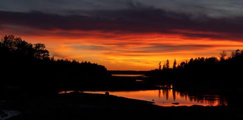 Wall Mural - sunset in acadia national park