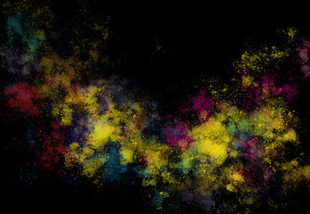Wall Mural - abstract watercolor brush spatter bot digital art painting soft focus for texture background