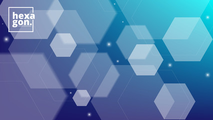 Wall Mural - white blue background of hexagons. banner for your design. geometric style. mosaic grid. abstract he