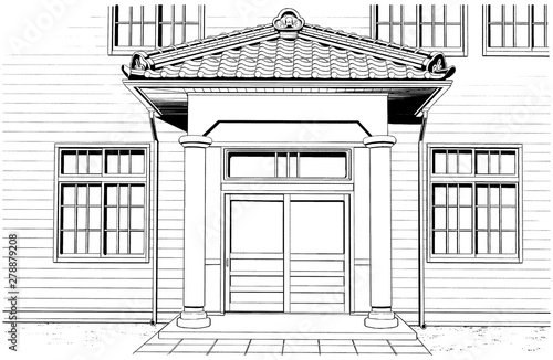 漫画風ペン画イラスト 明治大正風建物 Adobe Stock でこのストックイラストを購入して 類似のイラストをさらに検索 Adobe Stock 漫画風ペン画イラスト 明治大正風建物 Adobe Stock でこのストックイラストを購入して 類似のイラストをさらに検索 Adobe Stock