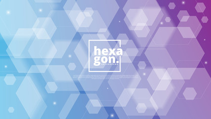 Wall Mural - white blue background of hexagons. banner for your design. geometric style. mosaic grid. abstract he