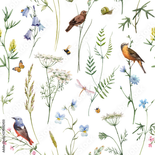Watercolor floral pattern