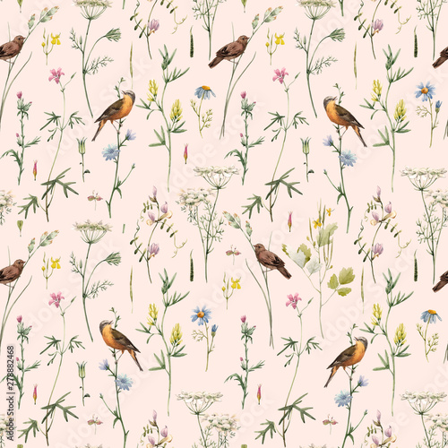 Watercolor floral pattern