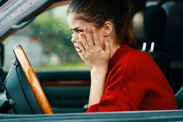 young man in car