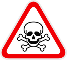 Triangular red Warning Hazard Symbol, vector illustration