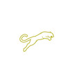 simple elegant roaring jaguar logo icon illustration vector template design. 