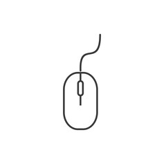 Fototapete - Mouse icon template color editable. Mouse symbol vector sign isolated on white background. Simple logo vector illustration for graphic and web design.