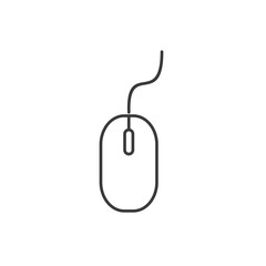 Fototapete - Mouse icon template color editable. Mouse symbol vector sign isolated on white background. Simple logo vector illustration for graphic and web design.