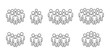 © blankstock - People icon set. Crowd signs. Persons symbol in line design. Business partnership, teamwork and group of people icon. Crowd men. Infographics persons. Organization users. Vector