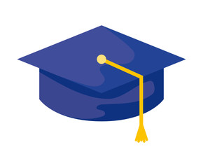 Poster - hat graduation traditional isolated icon