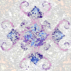 Aufkleber - Vector image with imitation of grunge datamoshing texture.