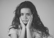 © SB Arts Media - Close up portrait of teenager female suffering depression. Sad face, unhappiness human emotion.