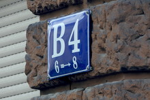 Quadrate Mannheim Straßenschild