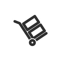 Fototapete - Handcart icon template color editable. Wheelbarrow symbol vector sign isolated on white background. Simple logo vector illustration for graphic and web design.