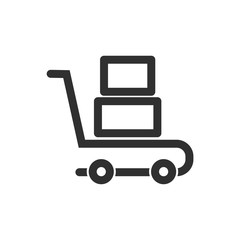 Fototapete - Handcart icon template color editable. Wheelbarrow symbol vector sign isolated on white background. Simple logo vector illustration for graphic and web design.