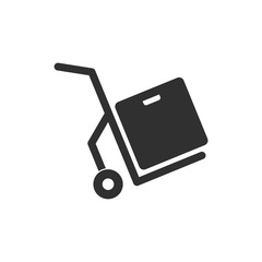 Fototapete - Handcart icon template color editable. Wheelbarrow symbol vector sign isolated on white background. Simple logo vector illustration for graphic and web design.