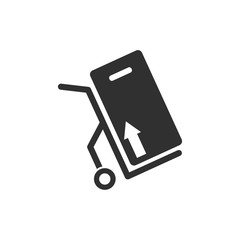 Fototapete - Handcart icon template color editable. Wheelbarrow symbol vector sign isolated on white background. Simple logo vector illustration for graphic and web design.