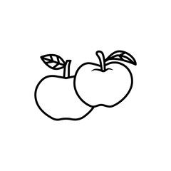 Wall Mural - apple icon vector flat design