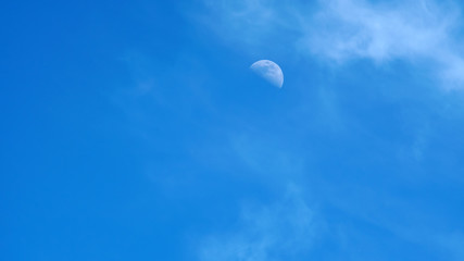 Wall Mural - moon on a blue sky day