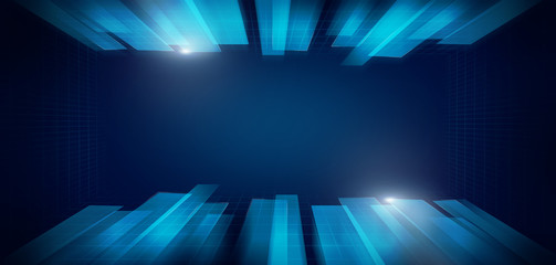 Wall Mural - hi-tech modern screen of data, internet connection stream flow concept