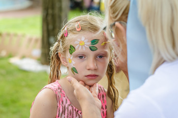 Wall Mural - colorful summer face painting