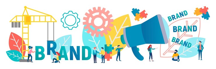 Wall Mural - branding, business development, brand promotion.