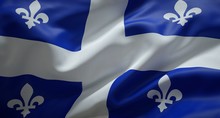 Official Flag Of The Province Of Quebec. Canada.