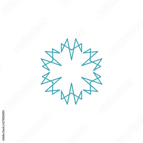 Abstract Flower Lines Decorative Logo Template Illustration Design