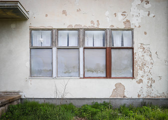 Detail view of abandoned house