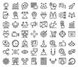 © ylivdesign - Smm icons set. Outline set of smm vector icons for web design isolated on white background