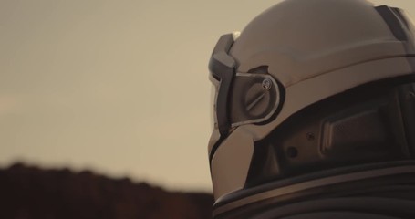 astronaut searching on mars