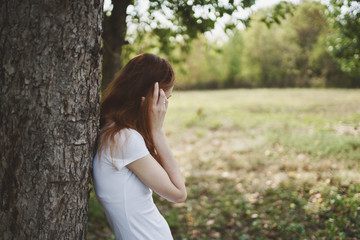 young woman in the park