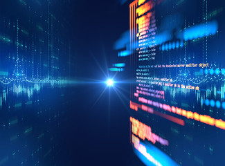programming code abstract technology background of software developer and computer script