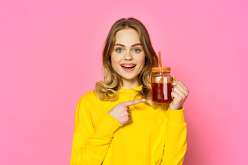 young woman with cup of tea