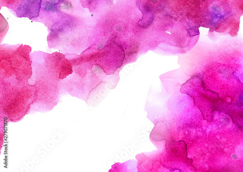 Abstract colorful watercolor background for graphic design, hand painted on p...